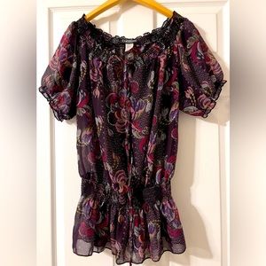 Great for Fall. Plum Blouse.